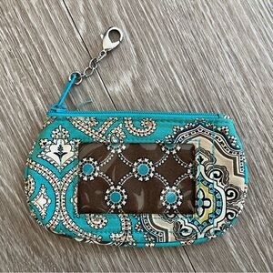 Retired Vera Bradley Totally Turq Zip Clip ID Case